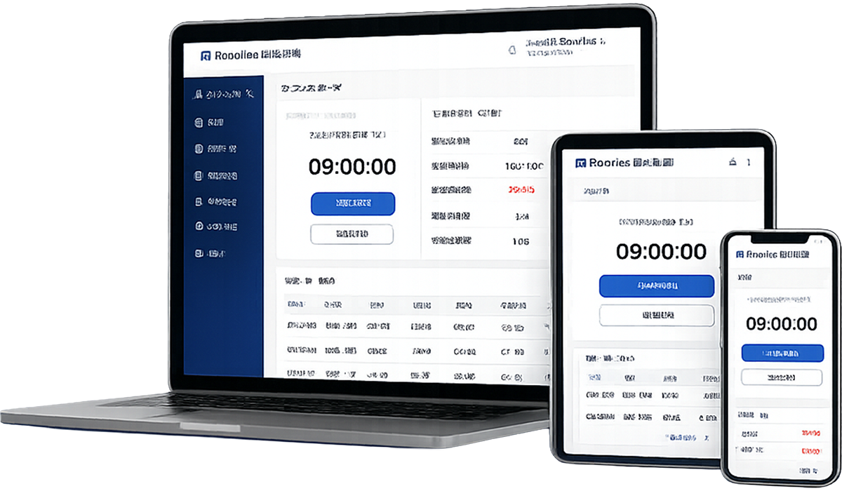 RevoTec勤怠管理のダッシュボードイメージ